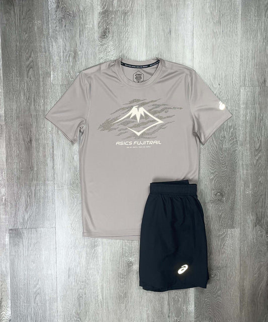 Asics 'FujiTrail' Logo Moonrock T-Shirt Set