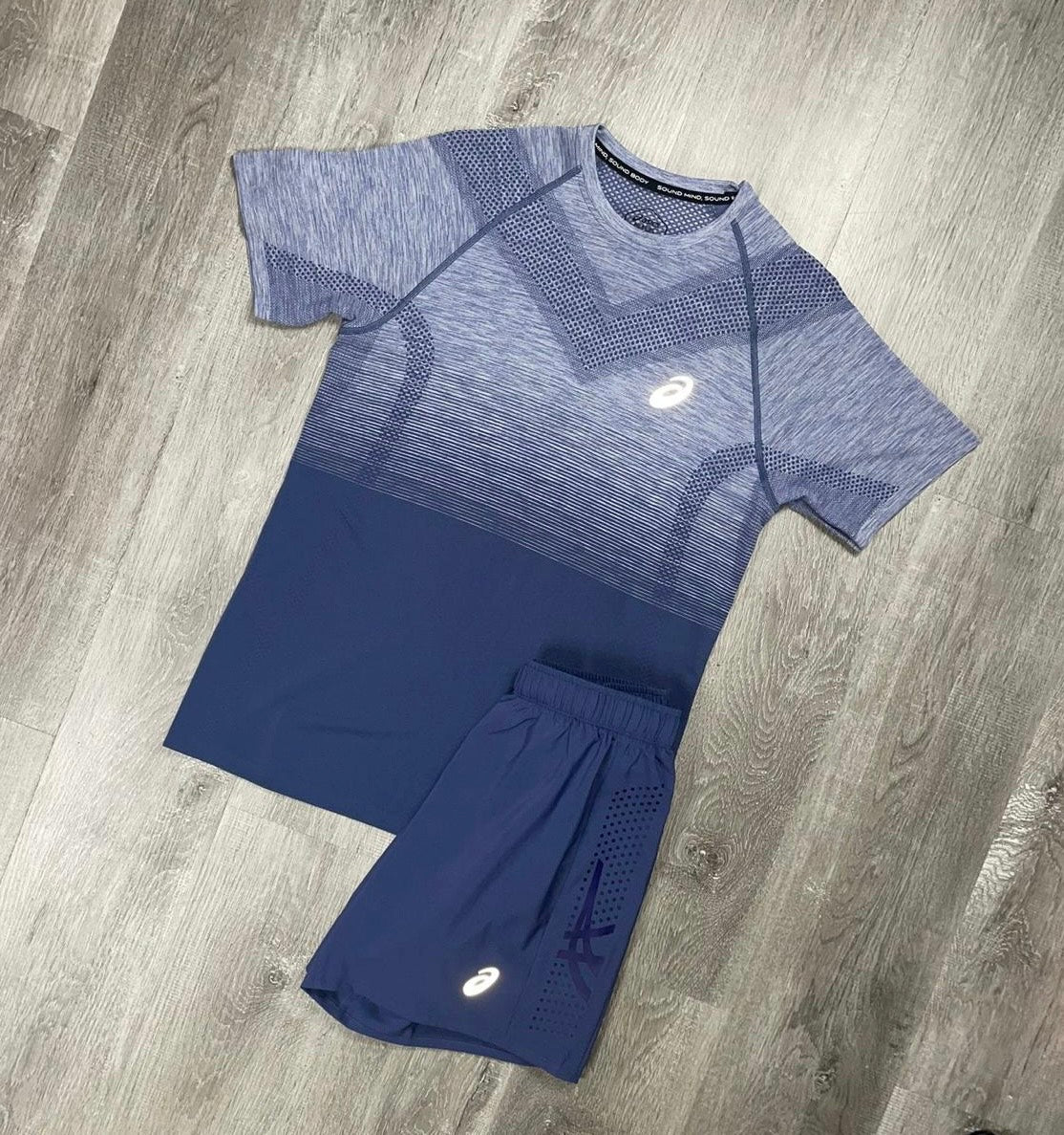 Asics 'Thunder Blue' Seamless T-Shirt Set