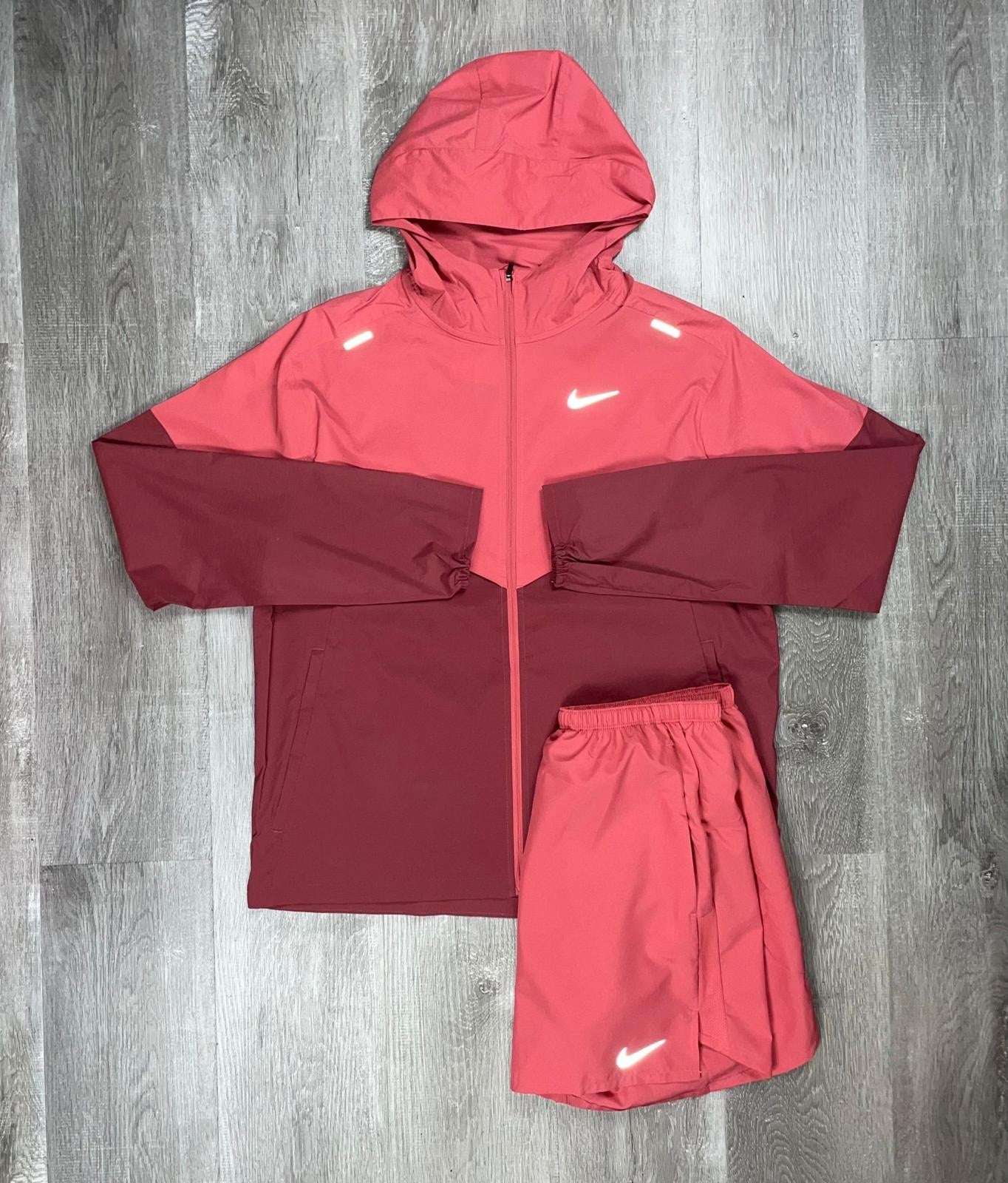 Nike 'Adobe Red' UV Run Repel Windrunner Set