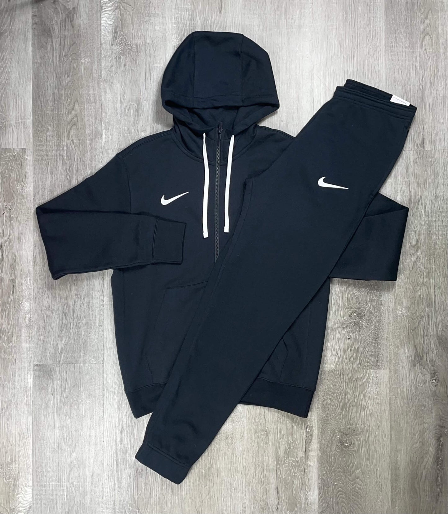 Nike Club Zipped Fleece Black Tracksuit