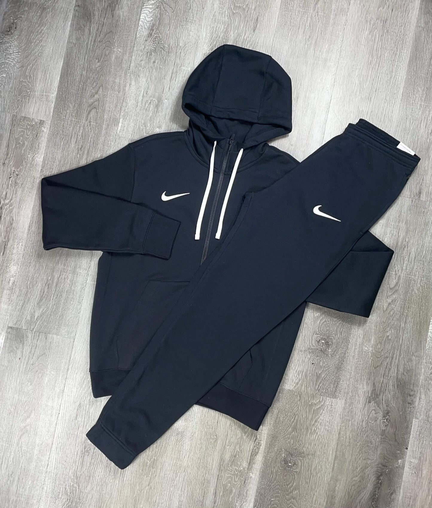 Nike Club Zipped Fleece Black Tracksuit