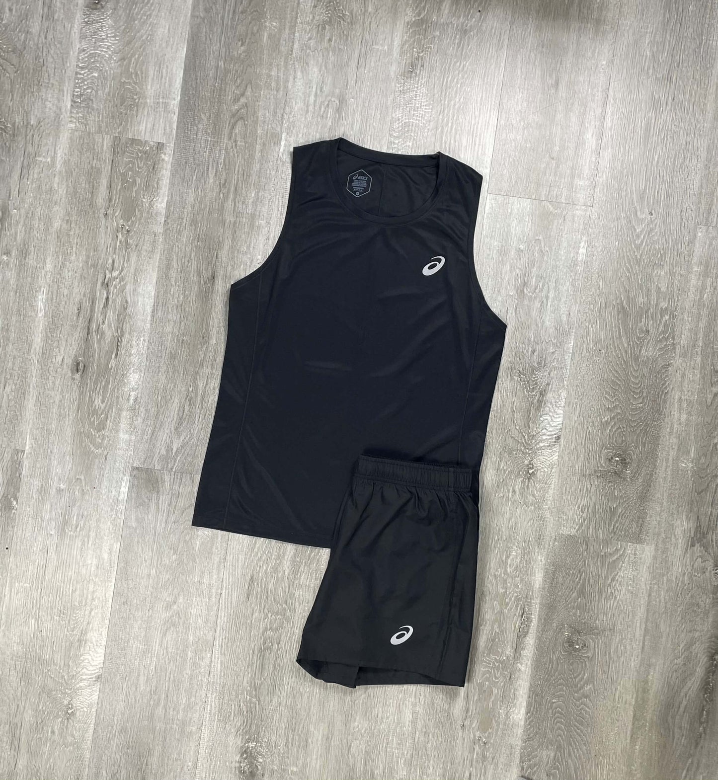 Asics Black Core Vest Set