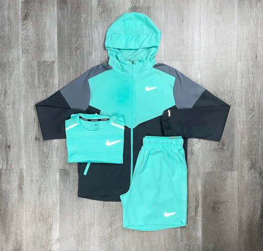 Nike 'Mint' Run Repel UV Windrunner Tri-Set