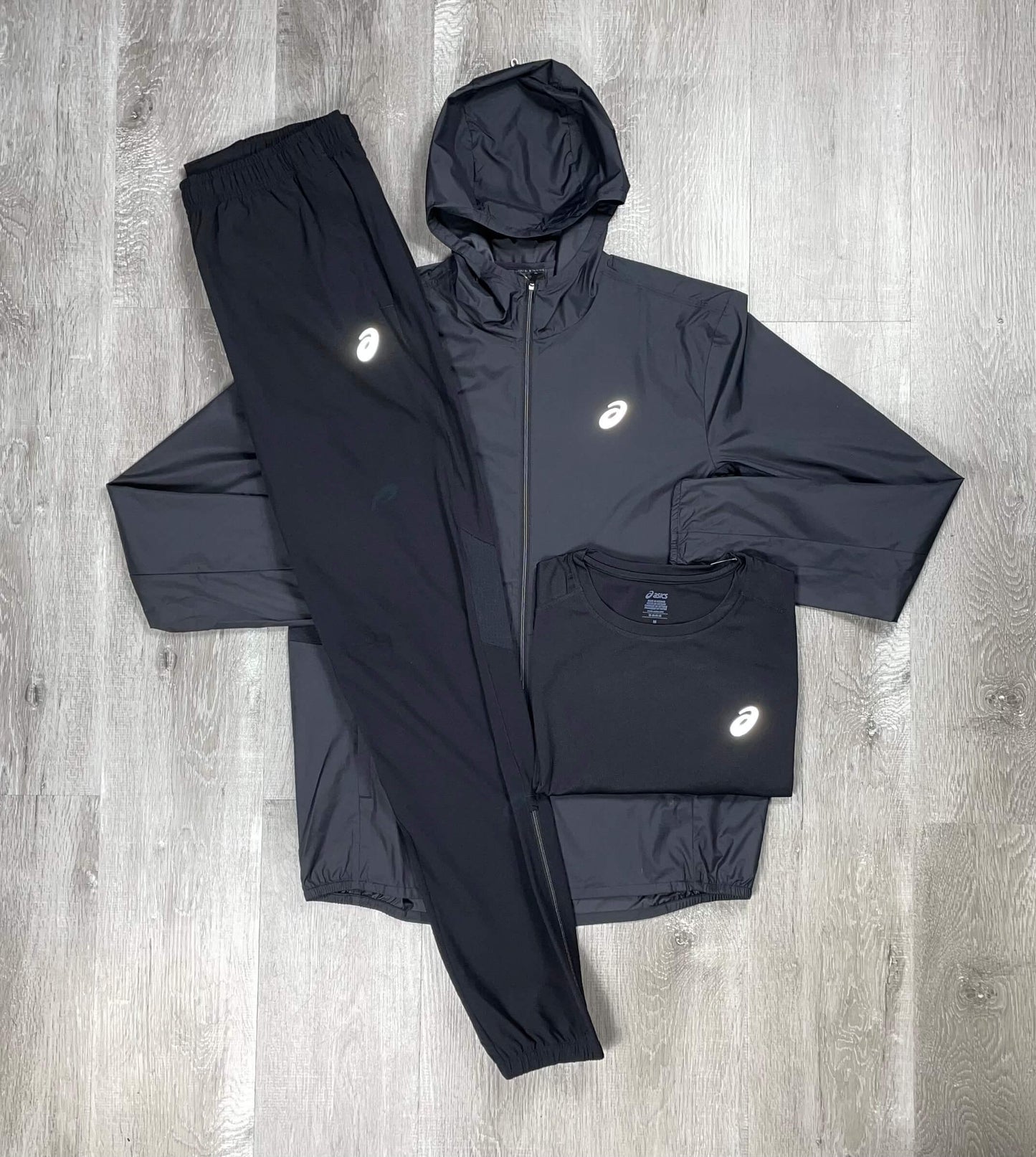 Asics Black Core Tracksuit Tri-Set