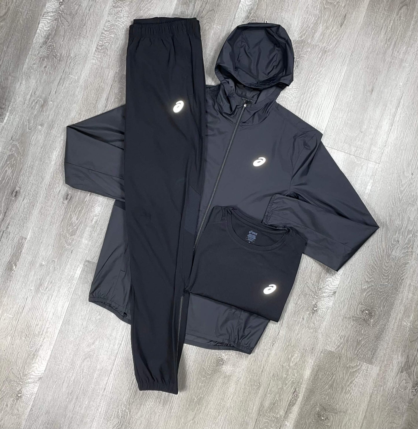 Asics Black Core Tracksuit Tri-Set