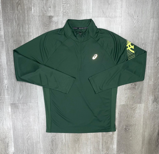 Asics Green Icon SS Half-Zip