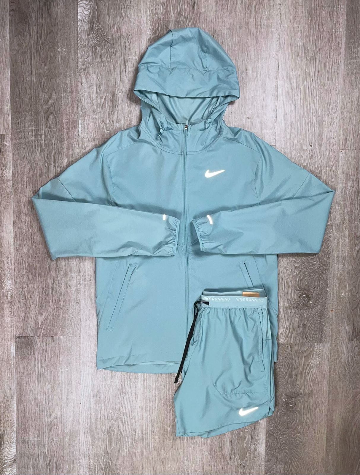 Nike 'Dark Turquoise' Run Repel UV Windrunner Set