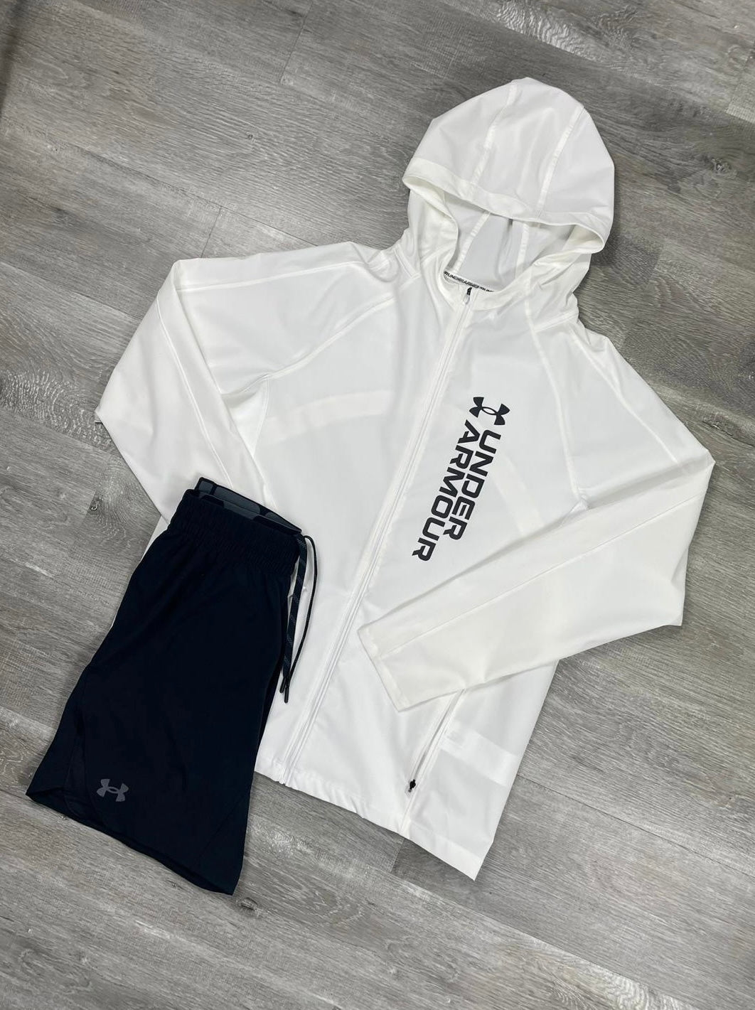 Under Armour 'Ice White' Run The Storm Windrunner Set